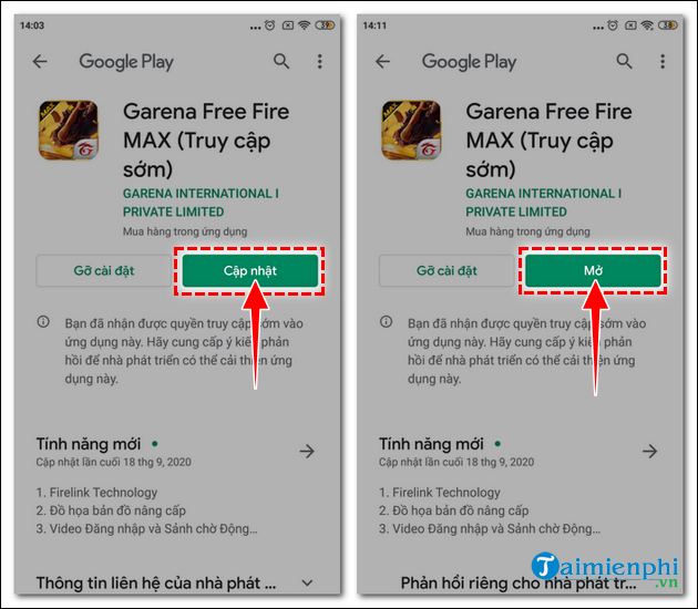 cach cai dat free fire max apk tren dien thoai android 10